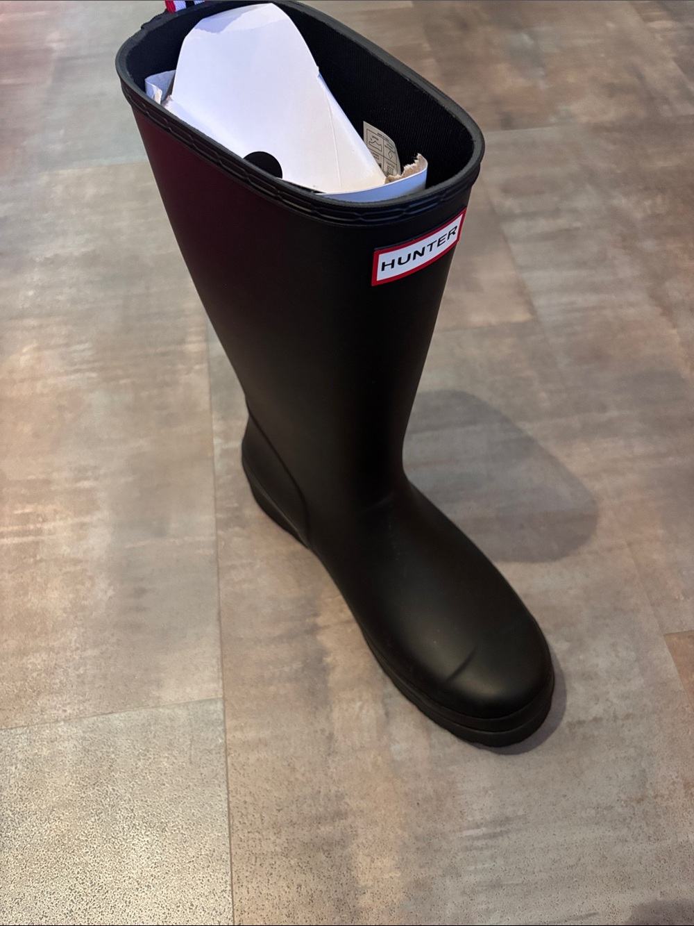 Hunter Women’s Matte Size 10 Black Tall Rubber Boot SINGLE LEFT ONLY